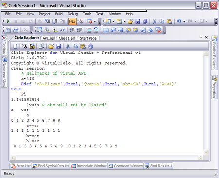 Figure 7: Hallmarks of Visual APL