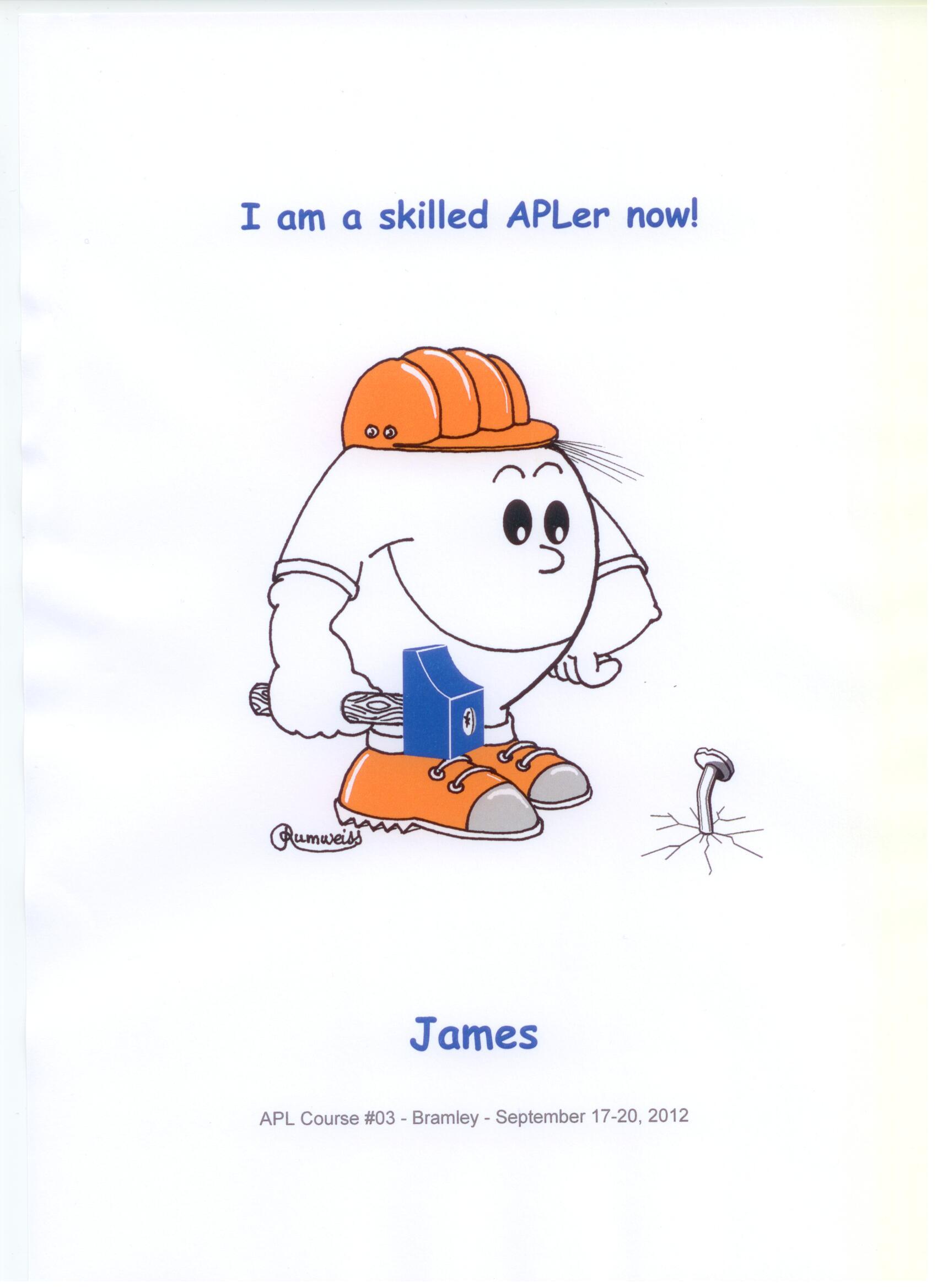 Skilled APLer Certificate