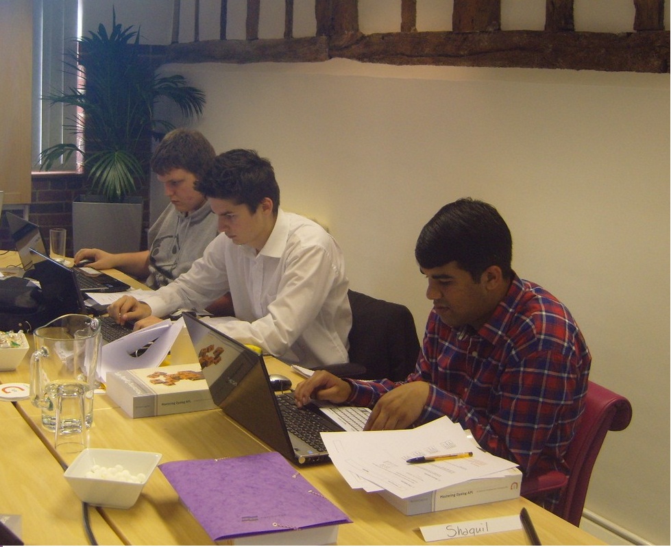 Us learning APL on the course