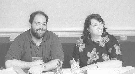 Brian and Sonia on the desk