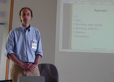 Simon Garland giving his paper