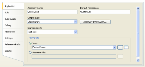Specifying COM properties
