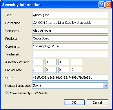 COM visibility