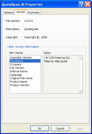 QUOTEQUAD.DLL properties