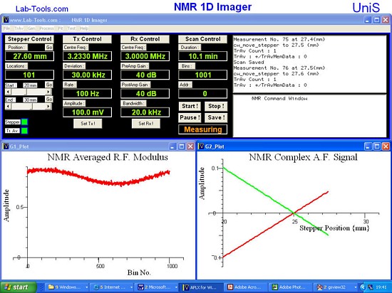 NMR 1D imager – APL Software